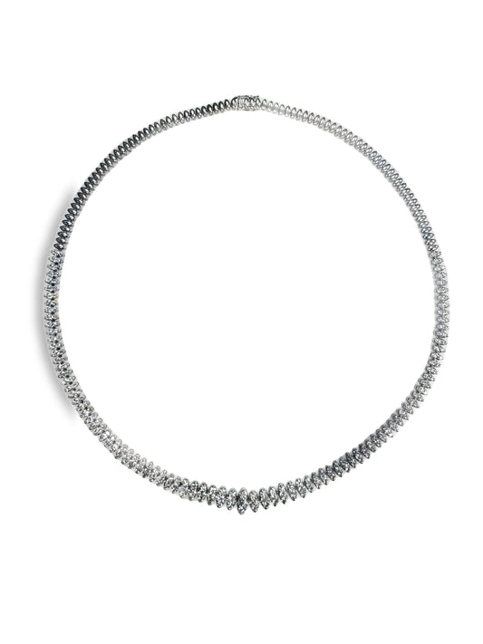 4.27CT Diamond 14k White Gold Necklace