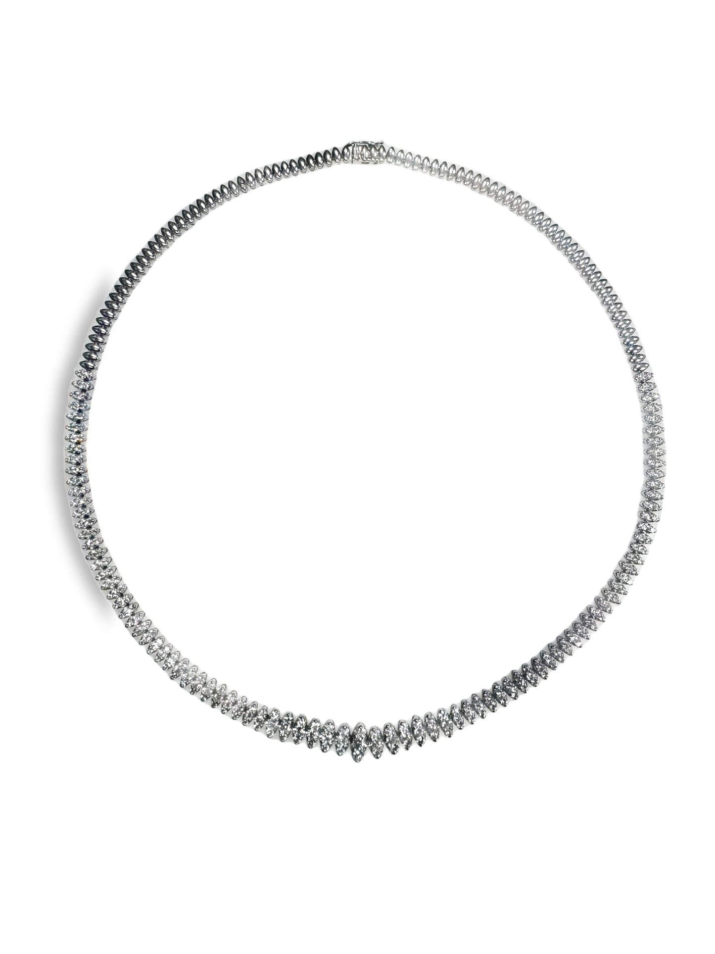 4.27CT Diamond 14k White Gold Necklace