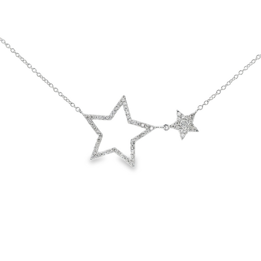 0.27ct diamond star pendant in 14k white gold – Niara