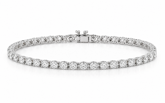 2CT Natural Diamond Tennis Bracelet 14k Gold