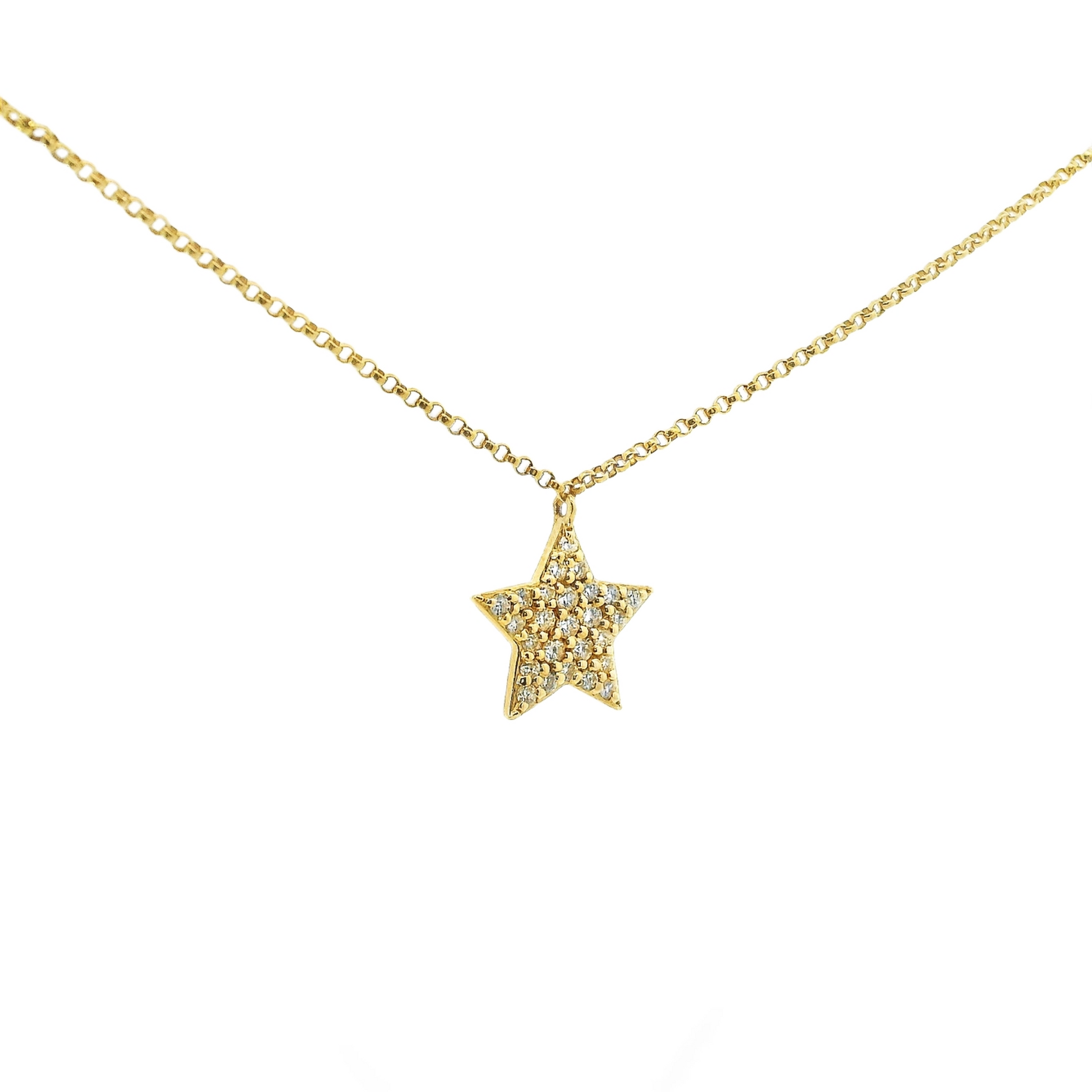 0.29ct diamond star pendant in 14k gold – Niara