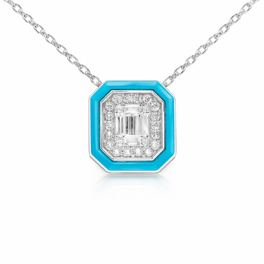 0.42ct diamond pendant in 14k white gold – Niara