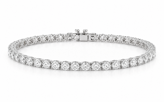 3CT Natural Diamond Tennis Bracelet 14k Gold