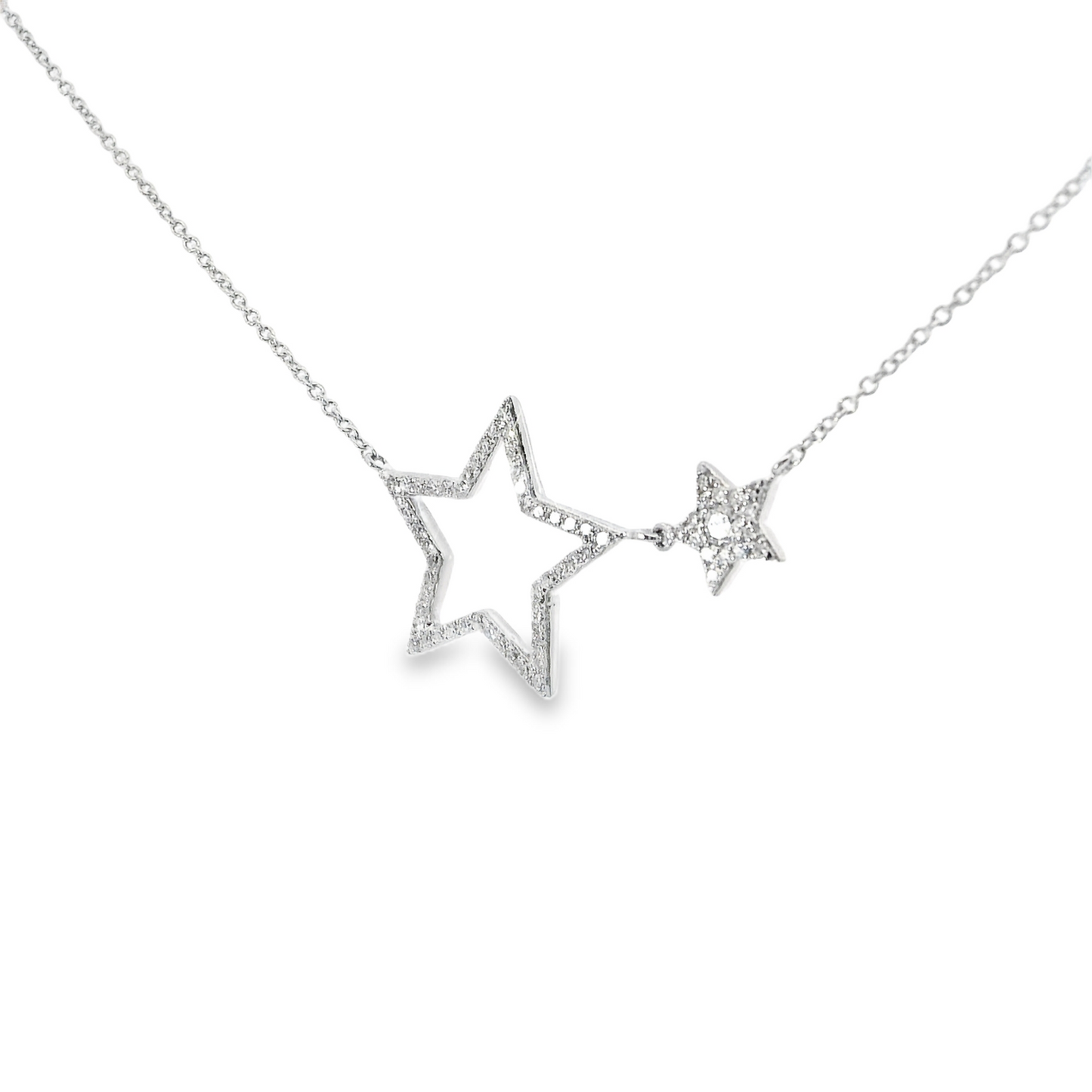 0.27ct diamond star pendant in 14k white gold – Niara