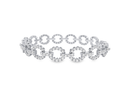 4.33CT Diamond Bracelet 14k White Gold