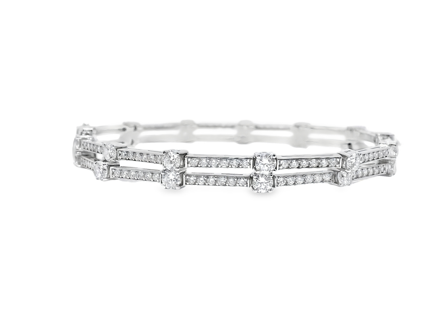 5.44CT Diamond Bracelet 14k white Gold