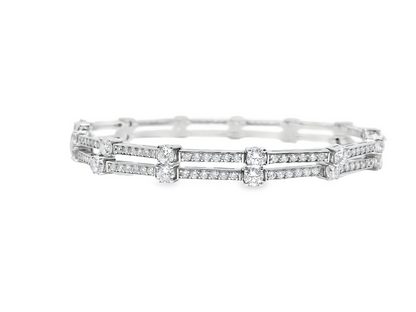 5.44CT Diamond Bracelet 14k white Gold