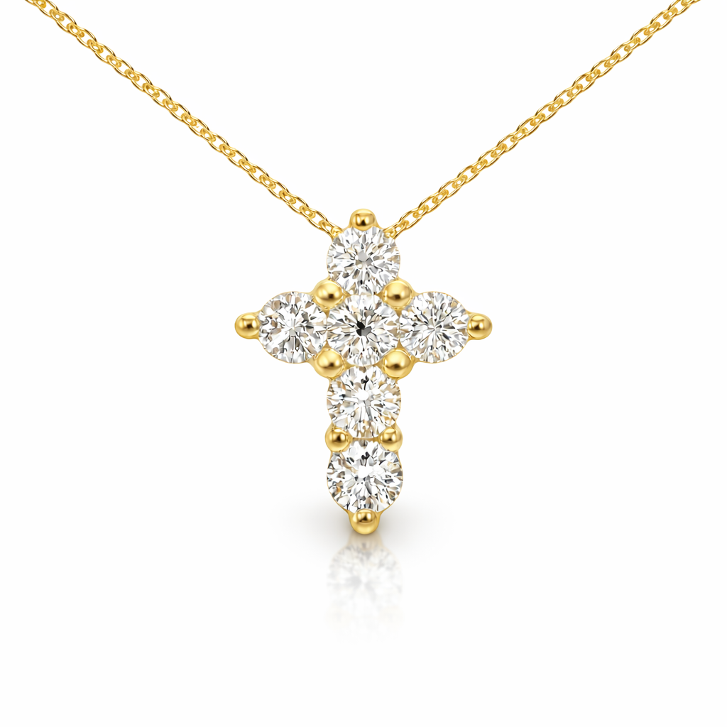 1.50CT Diamond Cross 14k Gold