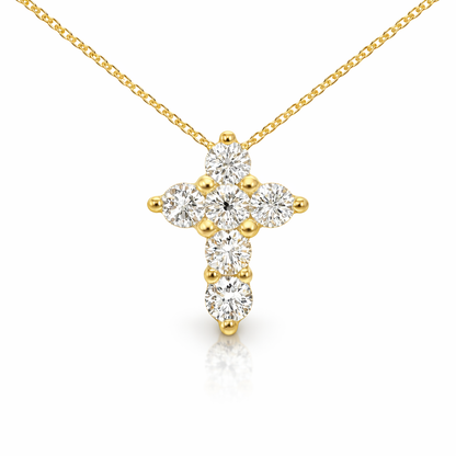1.50CT Diamond Cross 14k Gold