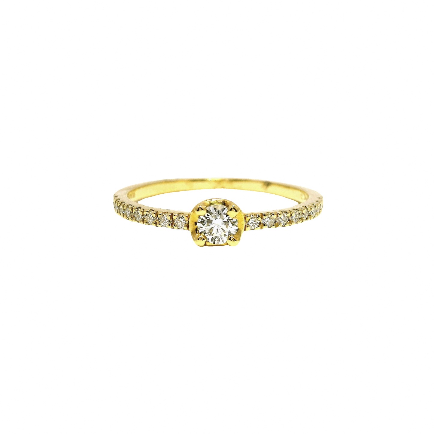 .30CT Round Cut Diamond Ring 18K Gold