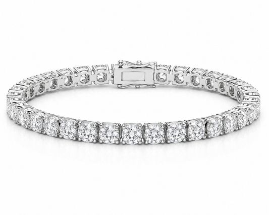 12.29CT Natural Diamond Tennis Bracelet 14k Gold