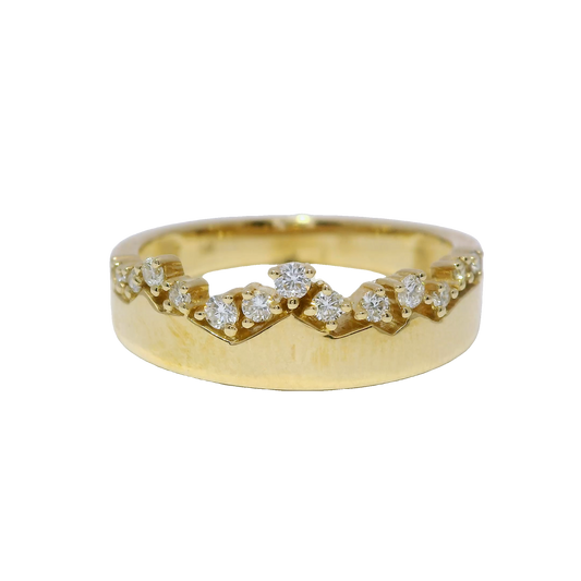 0.18CT Diamond Ring 14k Yellow Gold