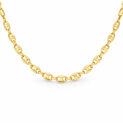 Plain Link 14k Yellow Gold Necklace