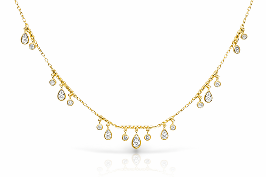 0.68CT Diamond Pendant 14k Yellow Gold