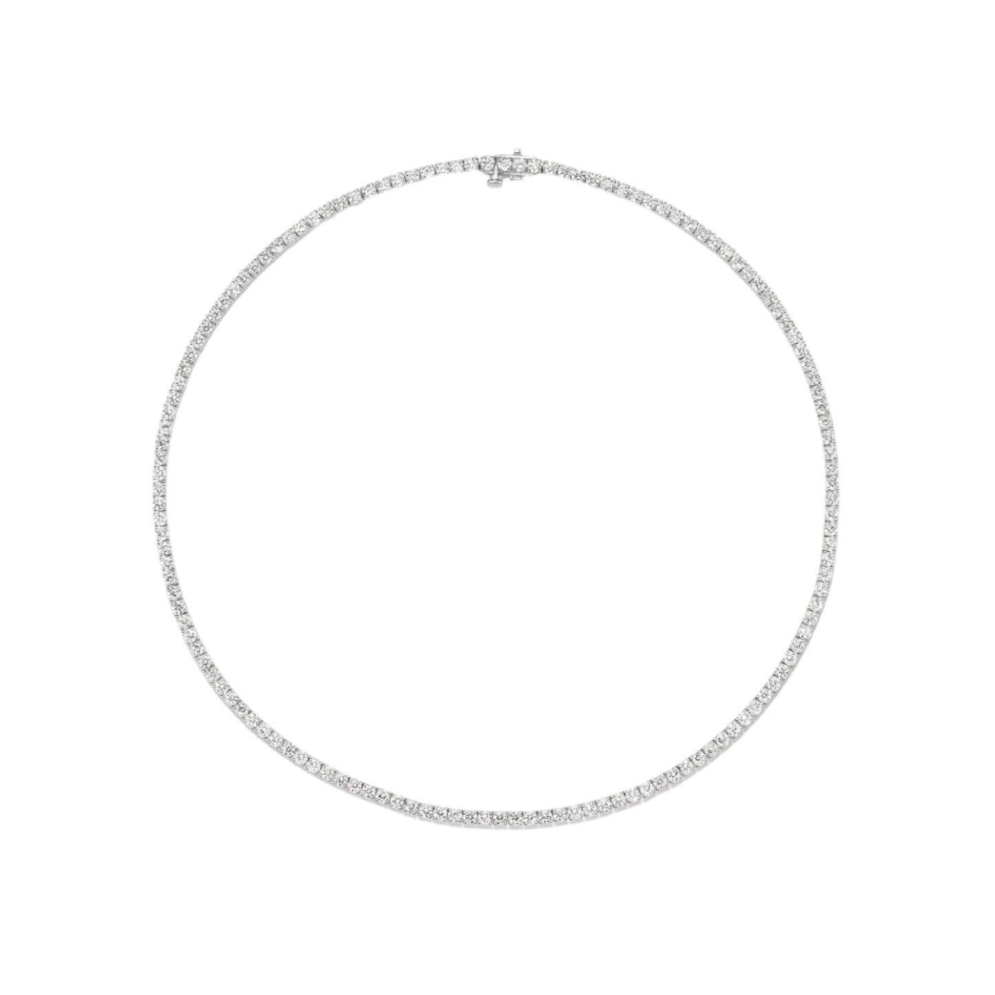 10.37CT Lab Diamond Necklace 14k White Gold