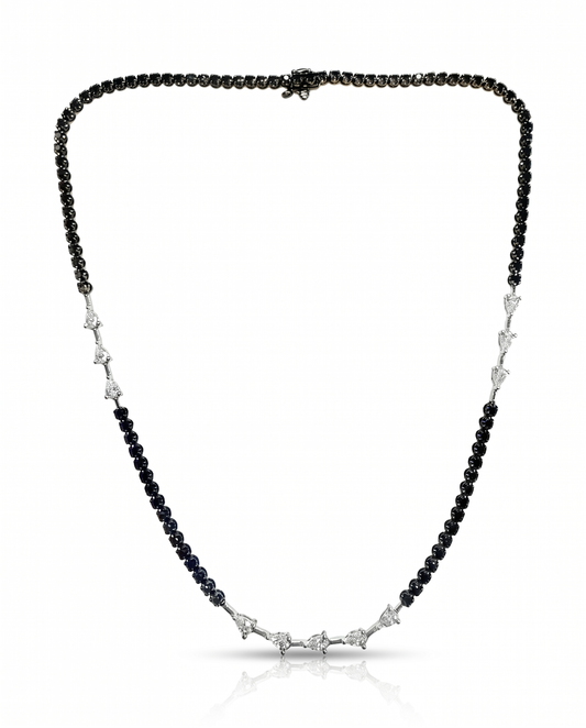 1.31CT Diamond and 1.96CT Black Diamond Necklace
