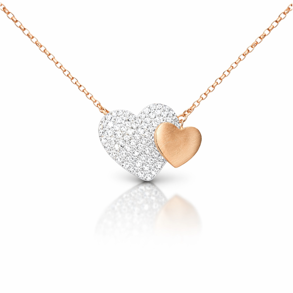 0.21ct diamond heart pendant in 14k rose gold – Niara