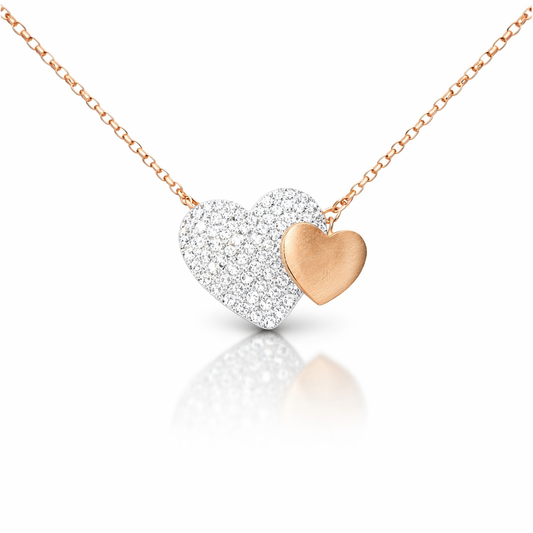 0.21ct diamond heart pendant in 14k rose gold – Niara