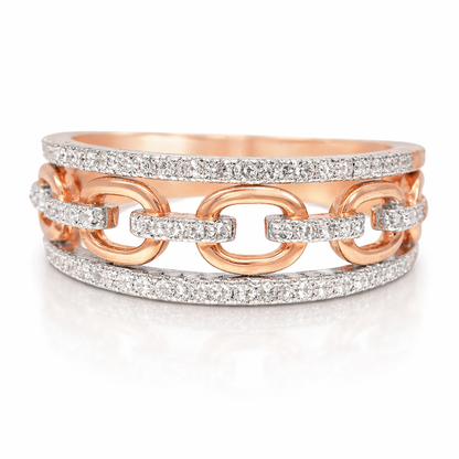 0.26CT Diamond Ring 14k Rose Gold