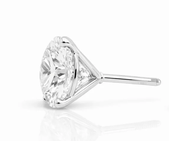 6.00CT Lab Diamond Stud Earring 14k White Gold