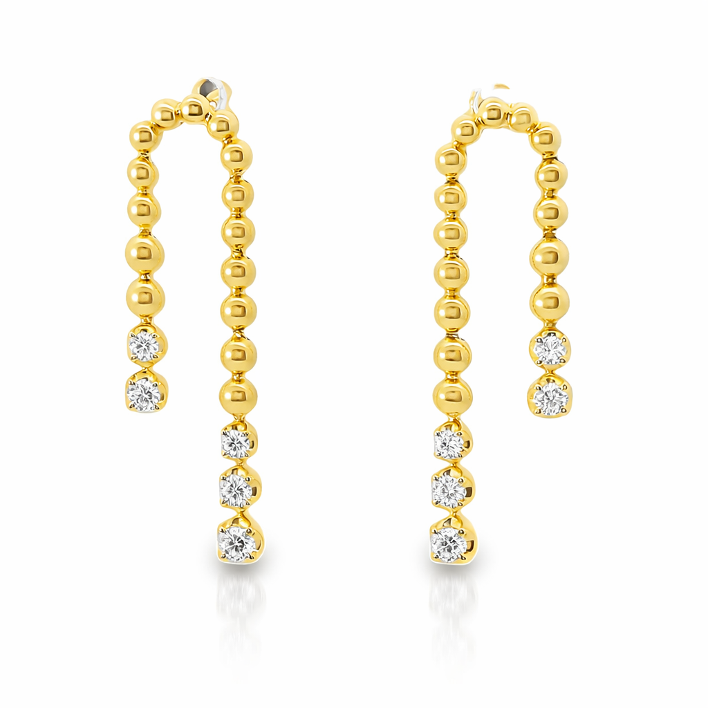 0.33CT Diamond 14k Yellow Gold Earring