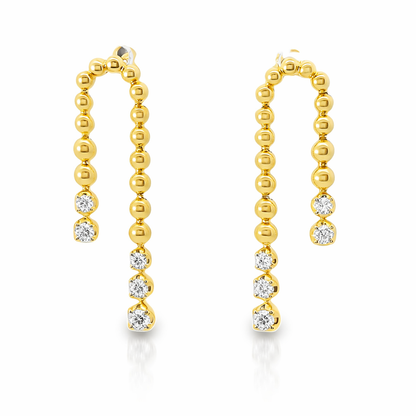 0.33CT Diamond 14k Yellow Gold Earring