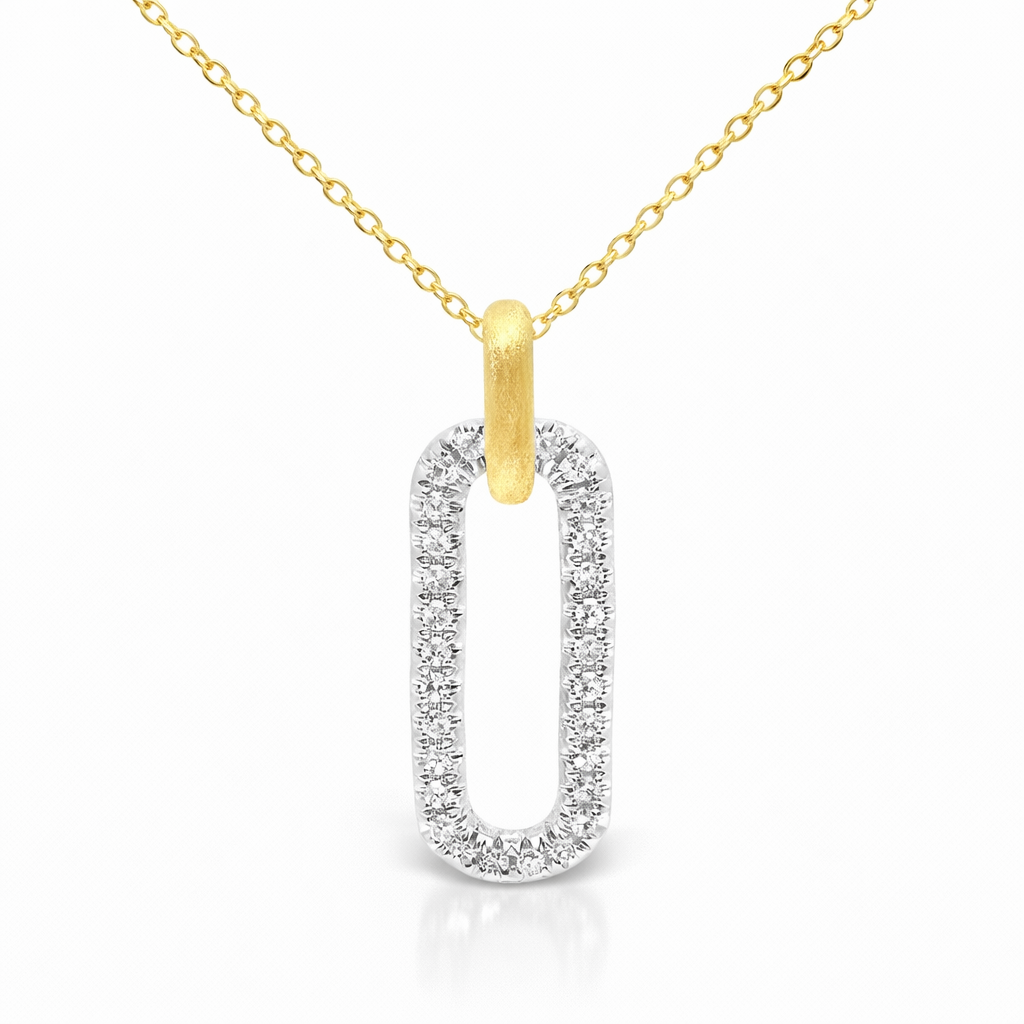 0.19ct diamond pendant in 14k yellow gold – Niara