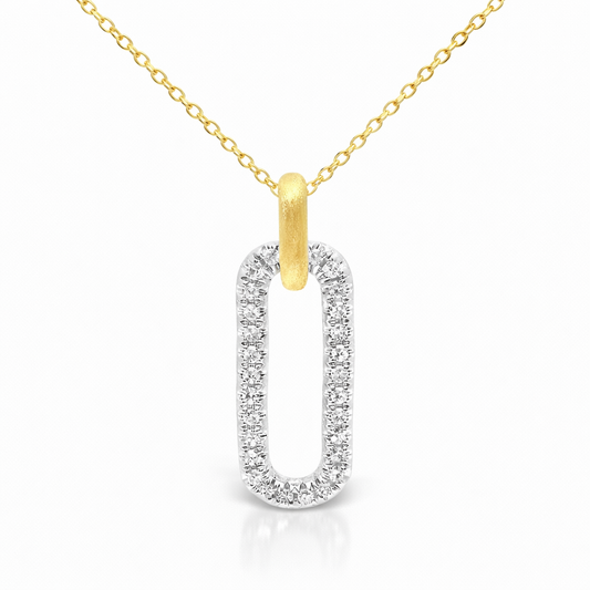 0.19ct diamond pendant in 14k yellow gold – Niara