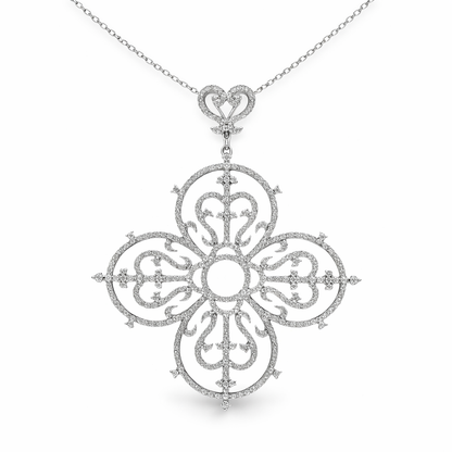 3.00ct diamond cross pendant in 14k white gold – Niara