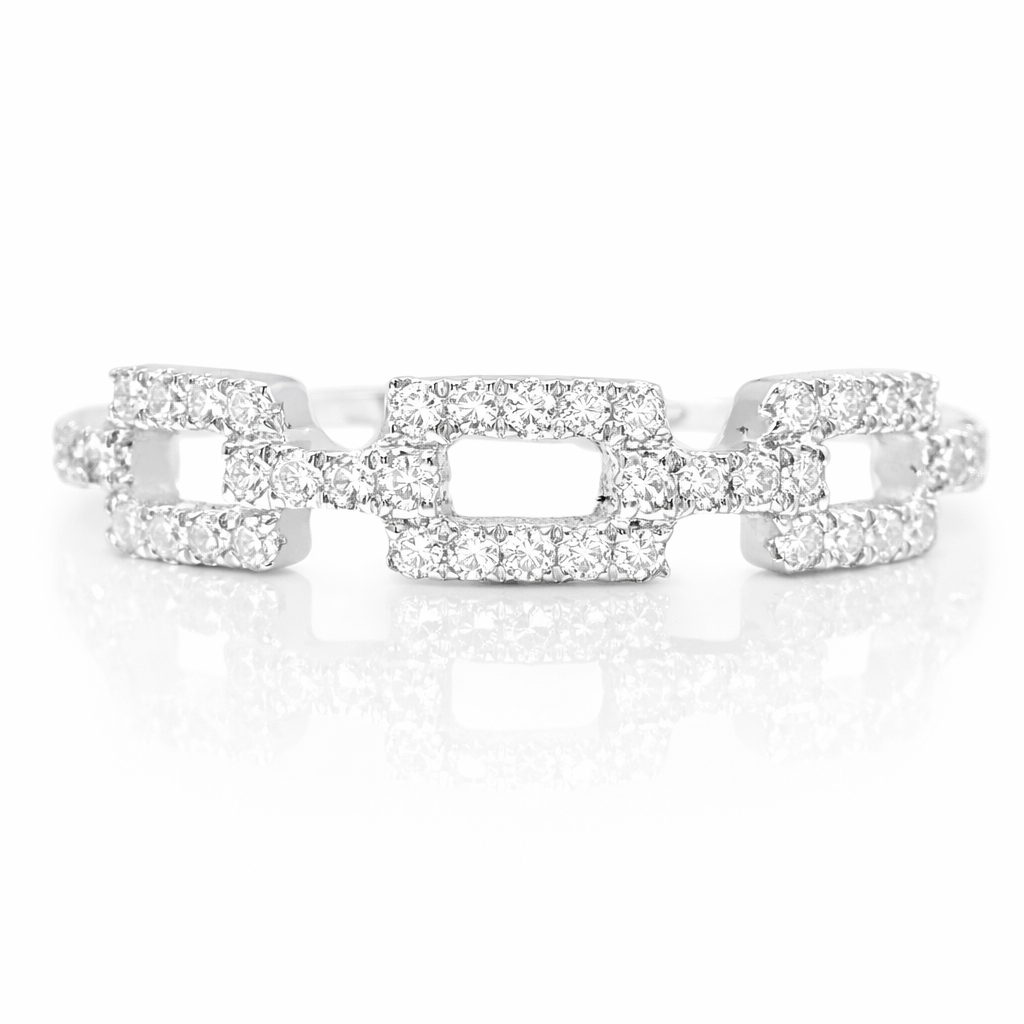 0.12CT Diamond Ring 14k White Gold