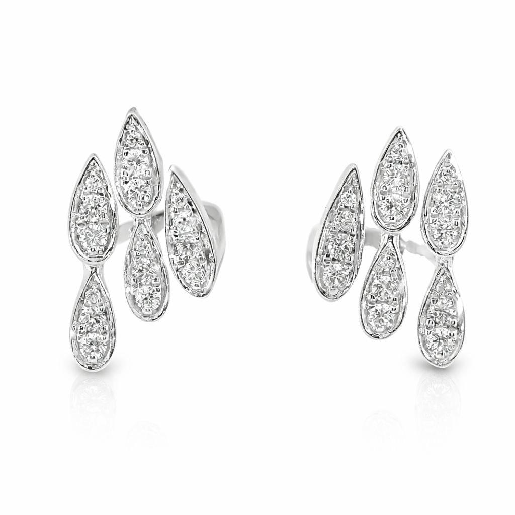 0.34CT Diamond 14k White Gold Earring