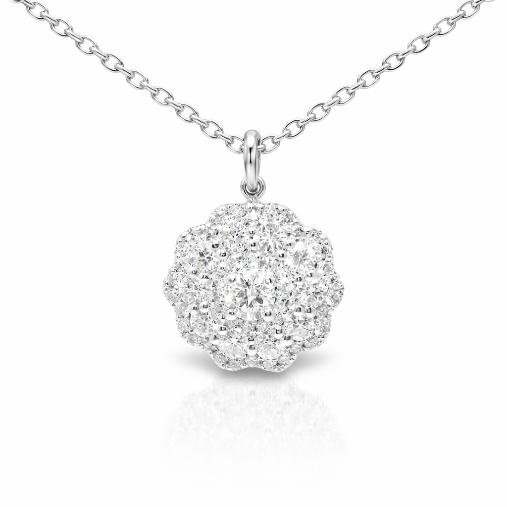 0.82ct diamond pendant in 14k white gold – Niara
