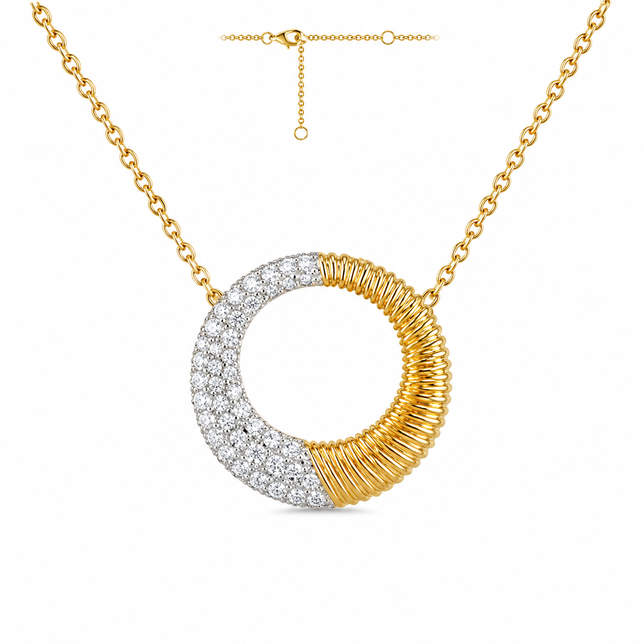 0.26CT Diamond Pendant 14K Yellow Gold