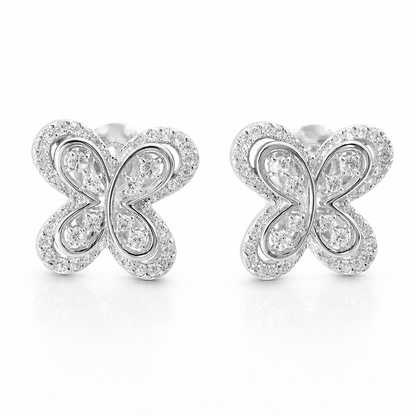 0.68CT Diamond 14k White Gold Earring