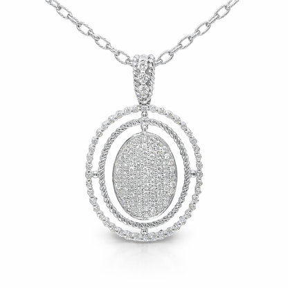 1.06ct diamond pendant in 14k white gold – Niara