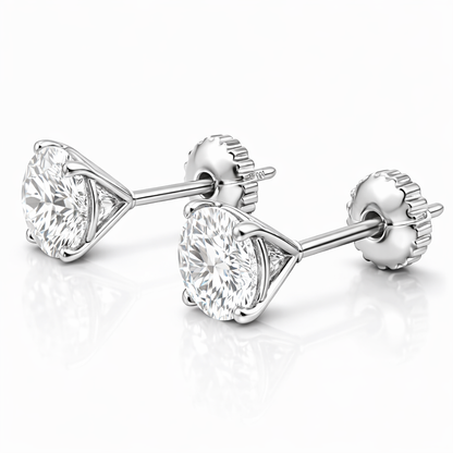 6.00CT Lab Diamond Stud Earring 14k White Gold