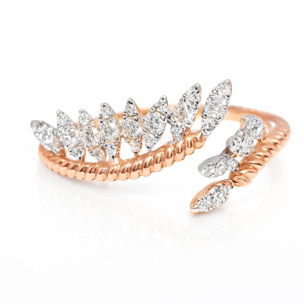 0.28CT Diamond Ring 14k Rose Gold