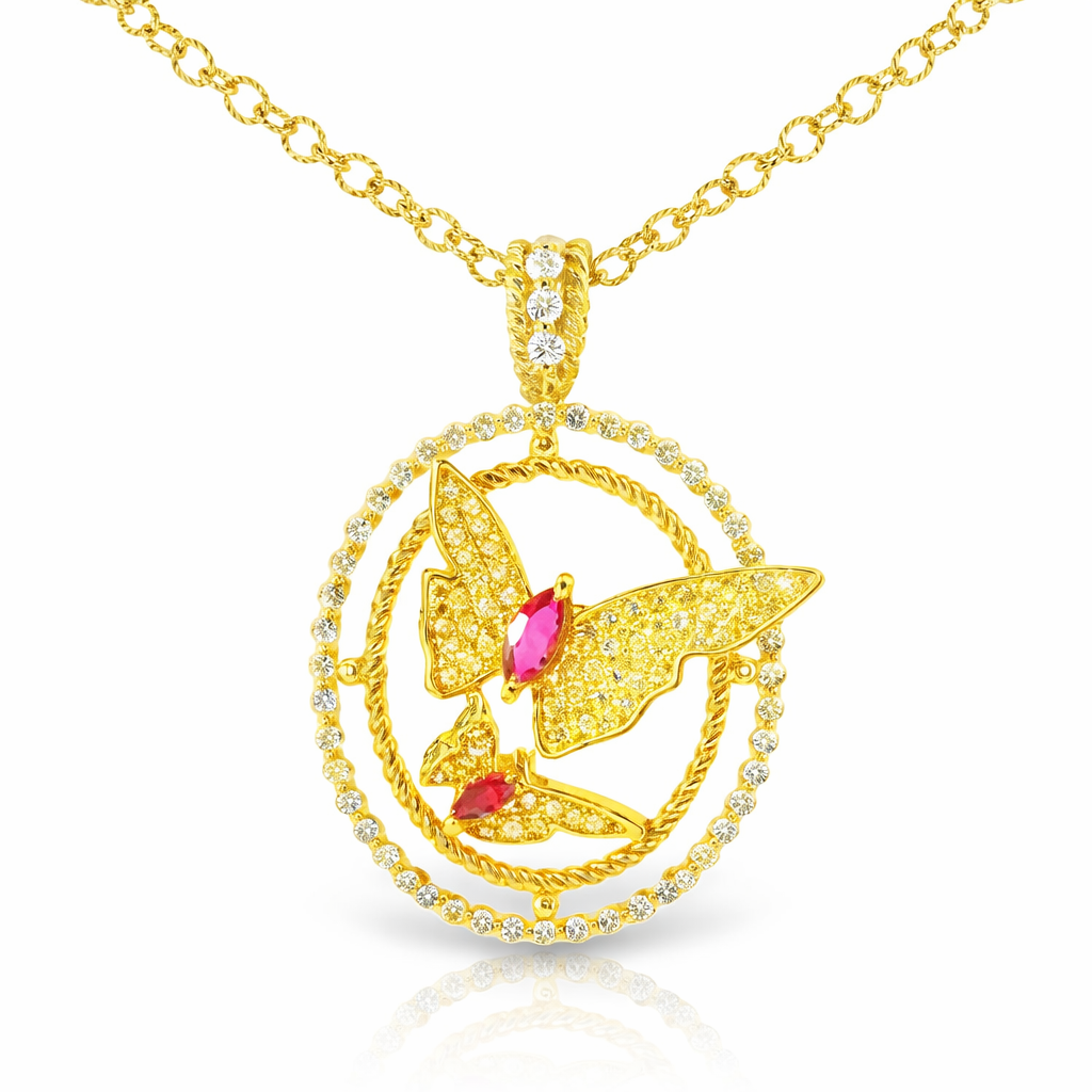 0.83ct diamond pendant in 14k yellow gold – Niara