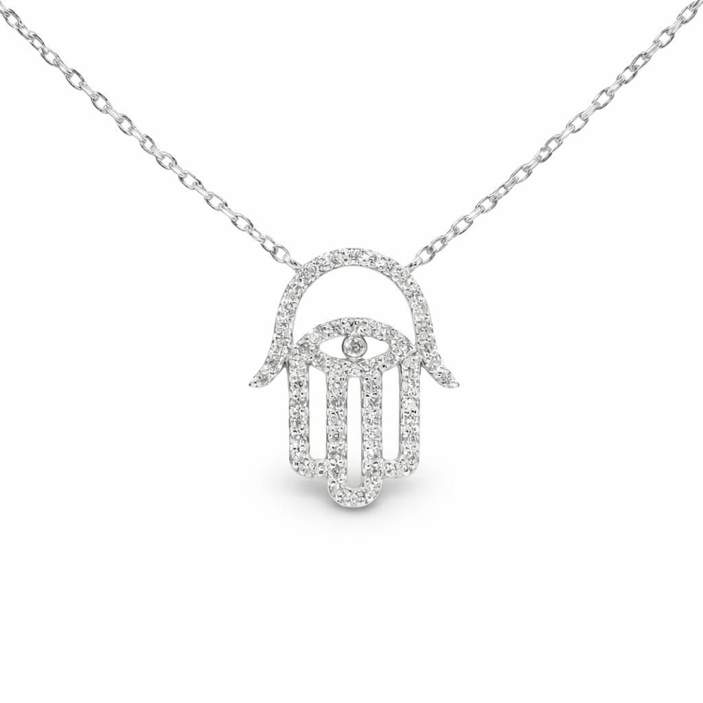 0.38ct diamond pendant in 14k white gold – Niara