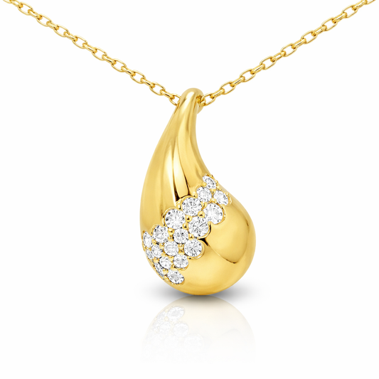 0.35ct diamond pendant in 14k yellow gold – Niara