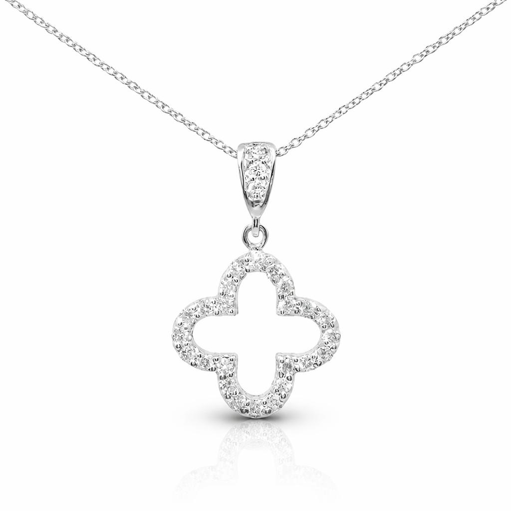 0.28ct diamond pendant in 14k white gold – Niara