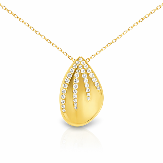 0.25ct diamond pendant in 14k yellow gold – Niara