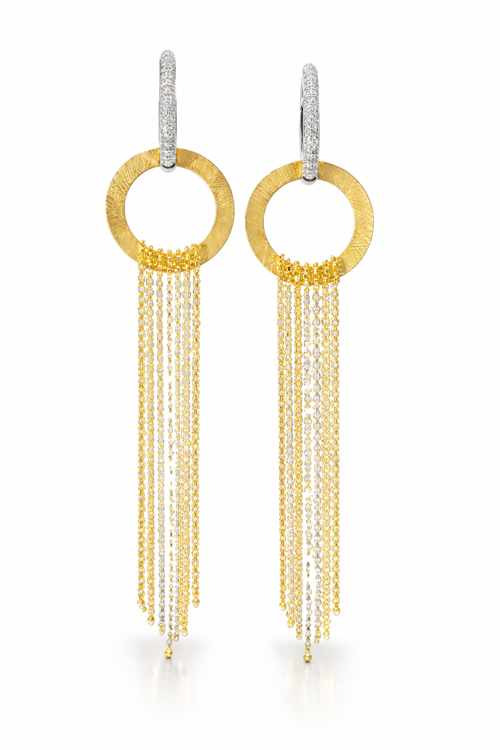 0.18CT Diamond Earring 14k Yellow Gold
