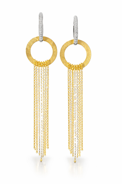 0.18CT Diamond Earring 14k Yellow Gold