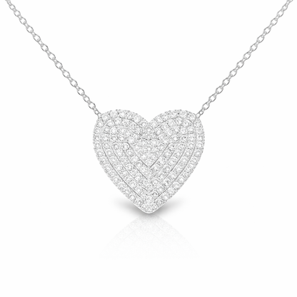 0.66ct diamond heart pendant in 14k white gold – Niara