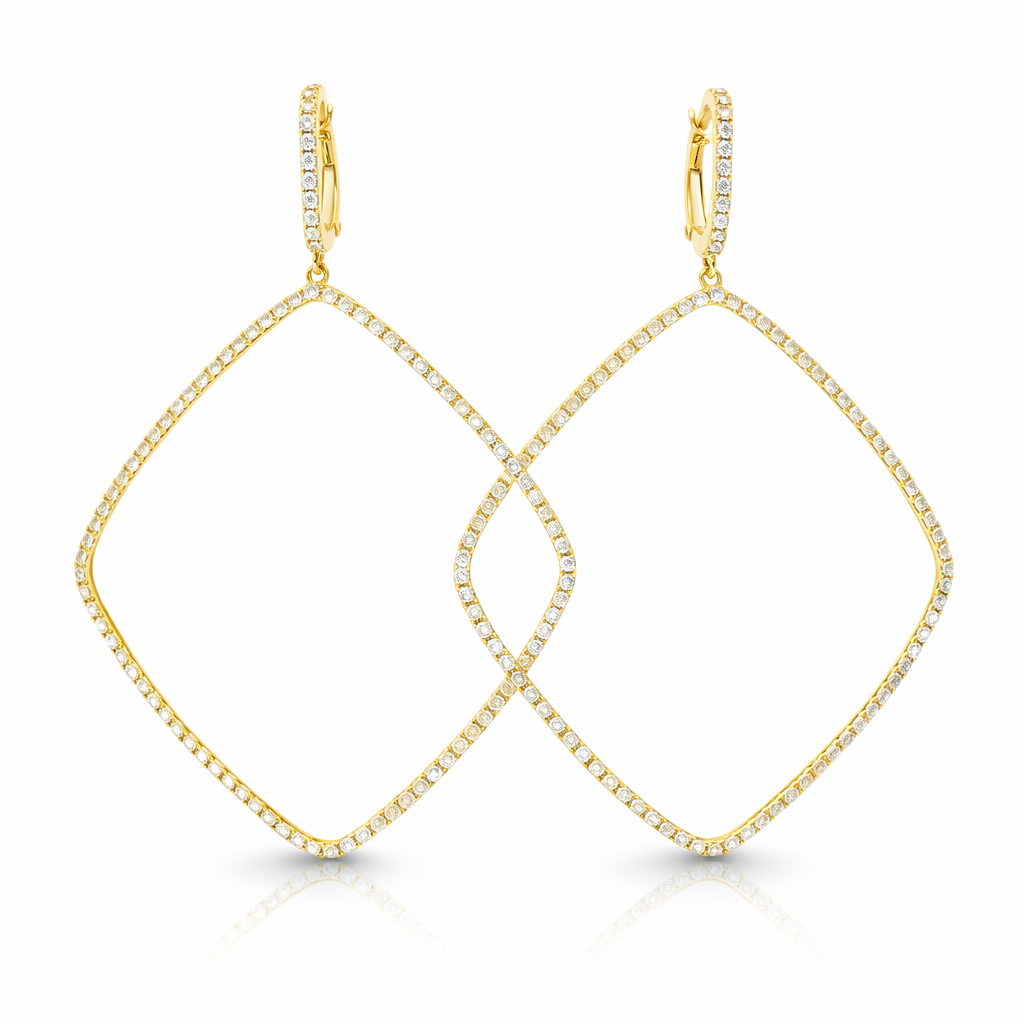 1.55CT Diamond Earring 18k Yellow Gold