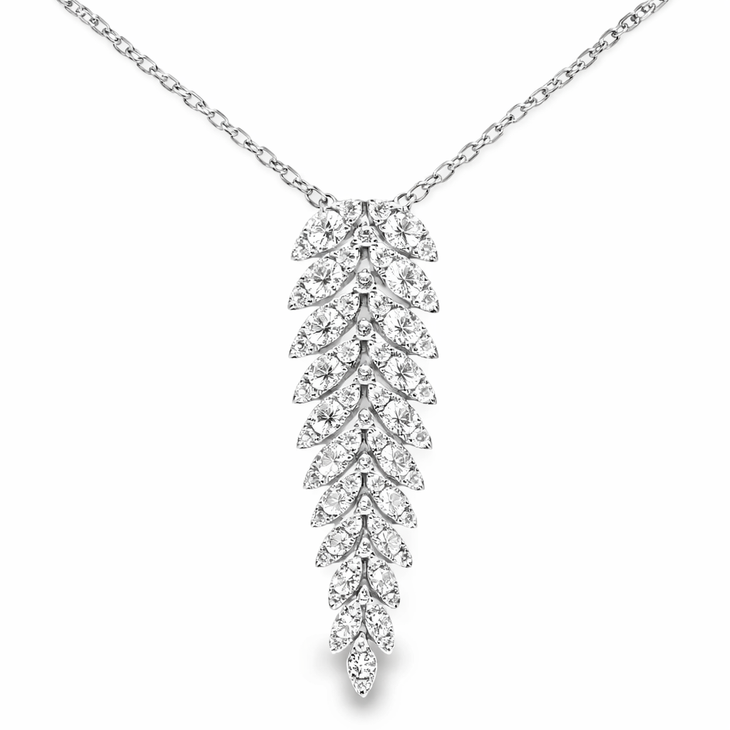 3.44ct diamond pendant in 14k white gold – Niara