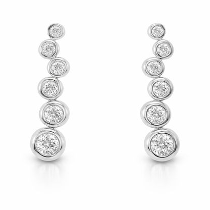 0.18CT Diamond 14k White Gold Earring