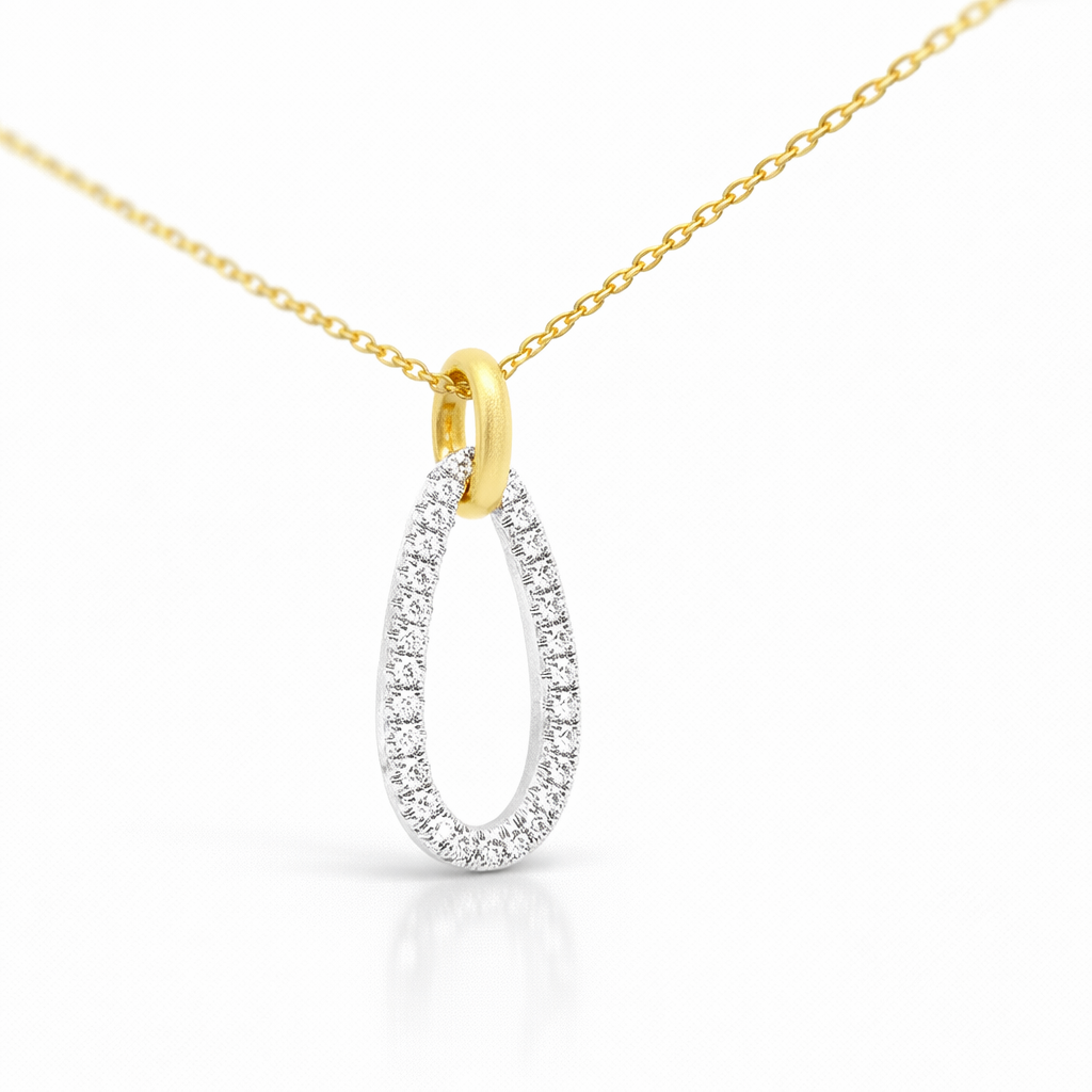 0.20ct diamond pendant in 14k yellow gold – Niara