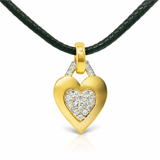 0.37ct diamond heart pendant in 18k yellow gold – Niara